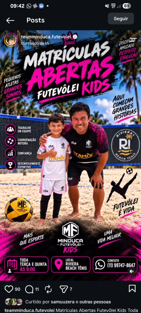Team Minduca Futevôlei - Treinos na Riviera Beach Tênis em Itapeva - SP